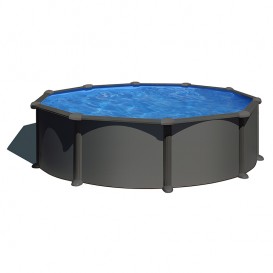 Piscina Gre Anthracite redonda altura 132 cm