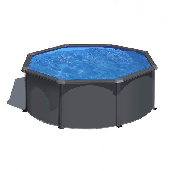 Piscina Gre Anthracite redonda KIT300GY