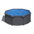Piscina Gre Anthracite redonda KIT300GY