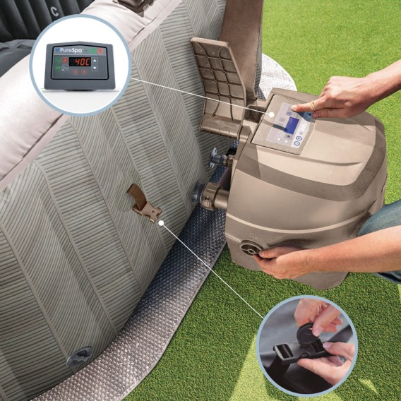 Spa hinchable Intex PureSpa Chevron Deluxe 4p 28446NP