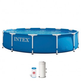 Piscina Intex Metal Frame 366x76 con depuradora 28212NP