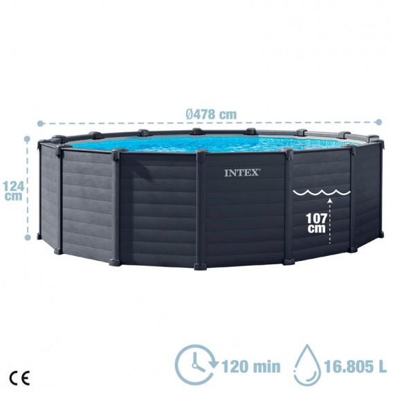 Piscina Intex Graphite Panel 478x124 26384ND