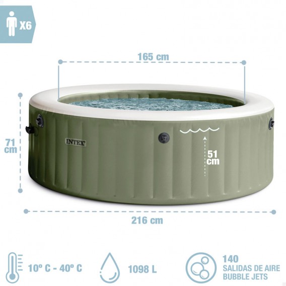 Spa hinchable Intex PureSpa Bubble Massage 6p 28428NP