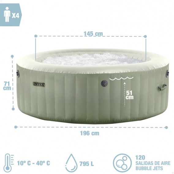 Spa hinchable Intex PureSpa Bubble Massage 4p 28426NP