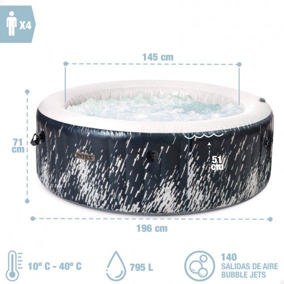 Spa hinchable Intex PureSpa Glow Deluxe 4p 28494NP