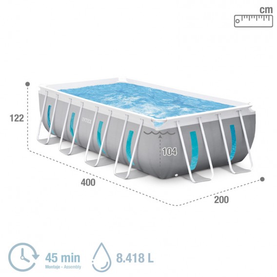 Piscina Intex Prism Frame ClearView 400x200x122 26770NP