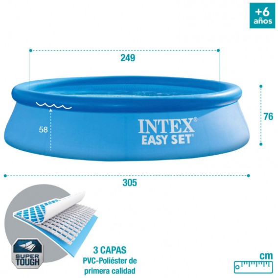 Piscina Intex Easy Set 305x76 con depuradora 28122NP