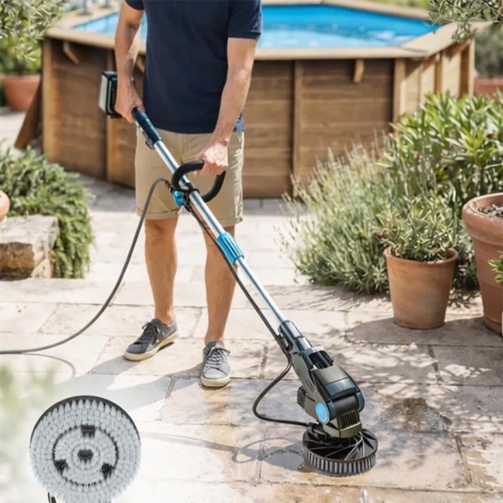 Cepillo eléctrico multifunción a batería Gre Pool Twin-Brush TBC60