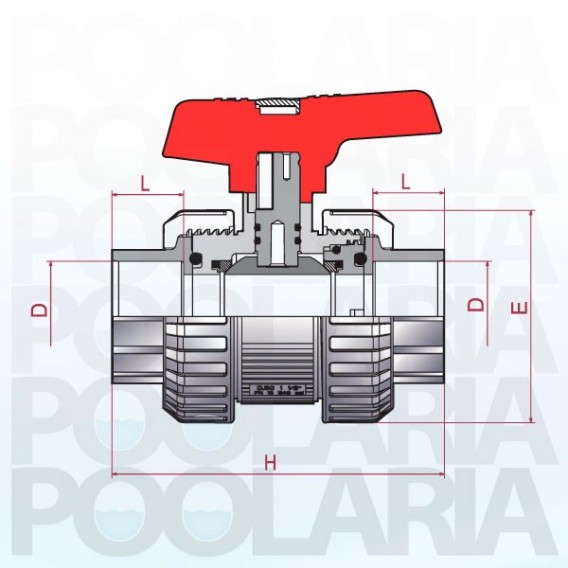 Válvula de bola Cepex [STD] PVC-U Teflón®-EPDM encolar