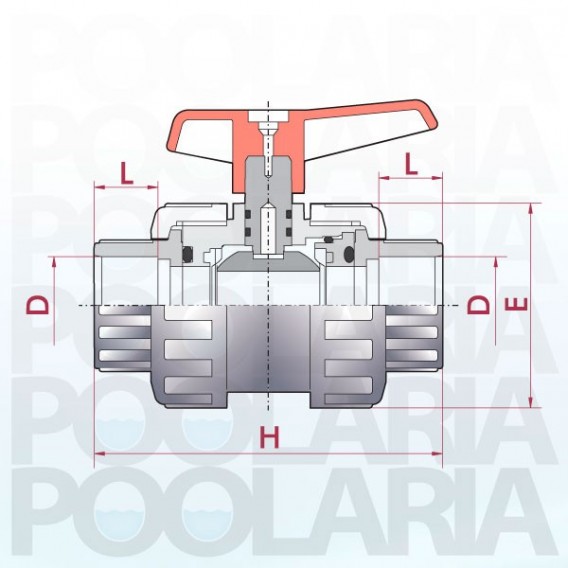 Válvula de bola Cepex Standard PVC Teflón®-FPM encolar