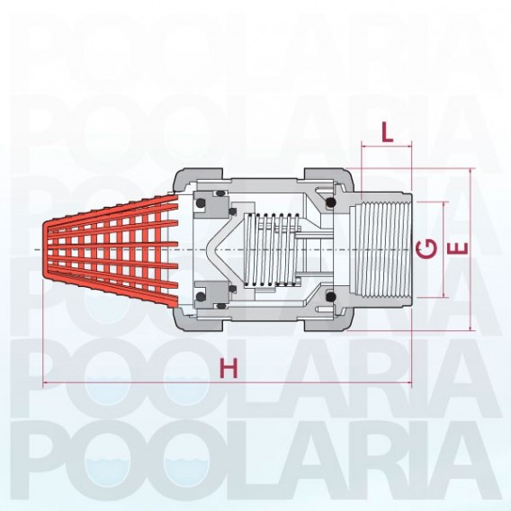 Válvula de pie PVC Cepex EPDM roscar