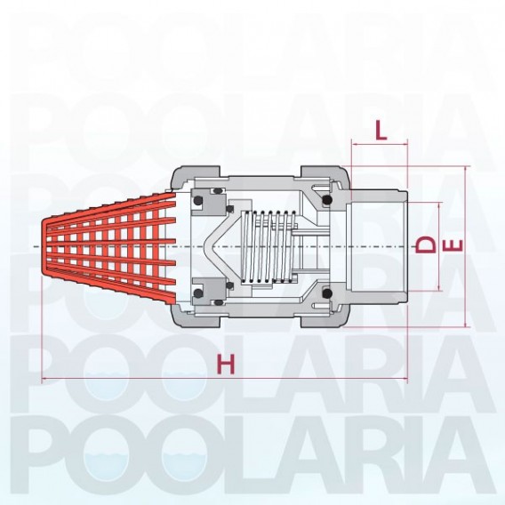 Válvula de pie PVC Cepex FPM encolar