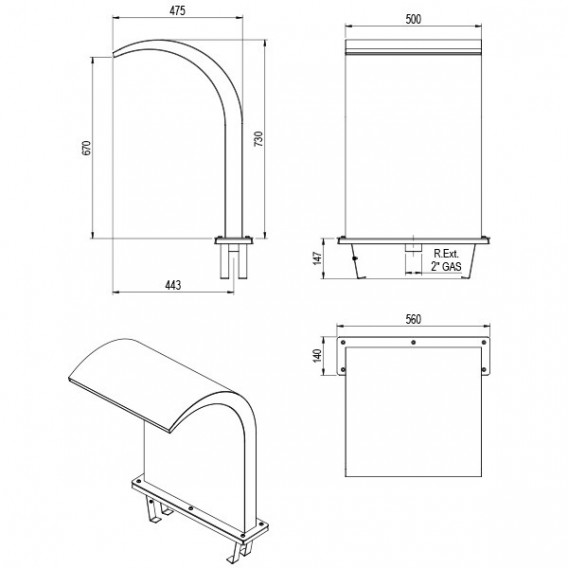 Dimensiones cascada One AstralPool