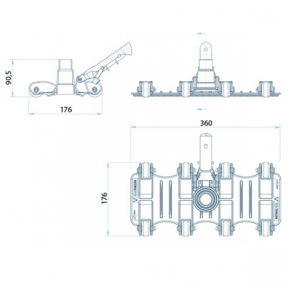 Limpiafondos flexo Shark dimensiones