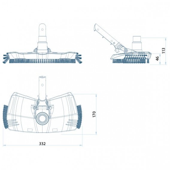 Limpiafondos oval Shark dimensiones