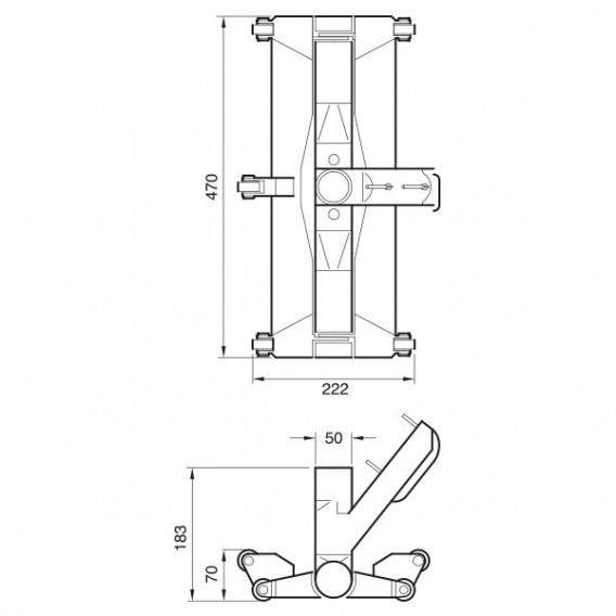 Dimensiones limpiafondos Certivac Fairlocks articulado