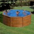 Piscina desmontable Gre Sicilia circular imitación madera