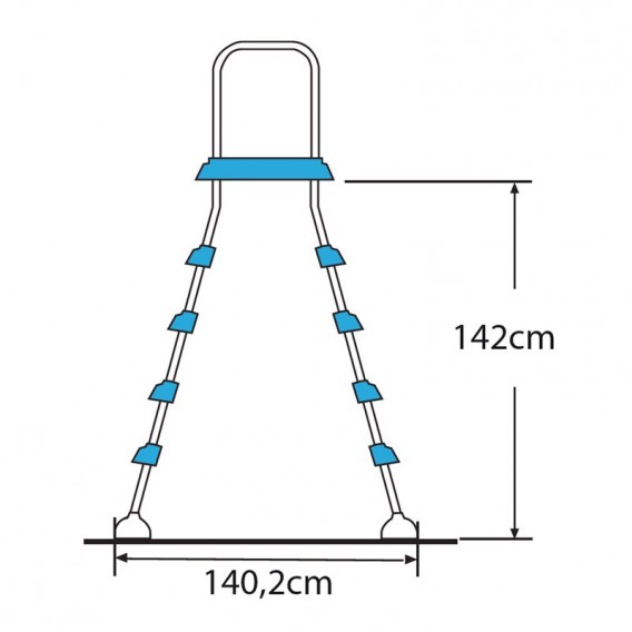 Escalera inox para piscina desmontable 142 cm Gre AR11680