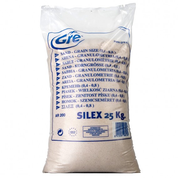 Saco de arena de sílex 25 kg Gre AR200