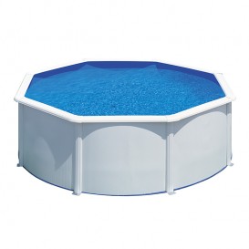 Piscina Gre Starpool circular acero blanca altura 120 cm