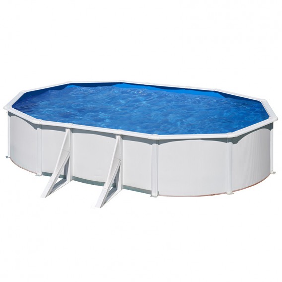 Piscina Gre Starpool ovalada acero blanca altura 120 cm