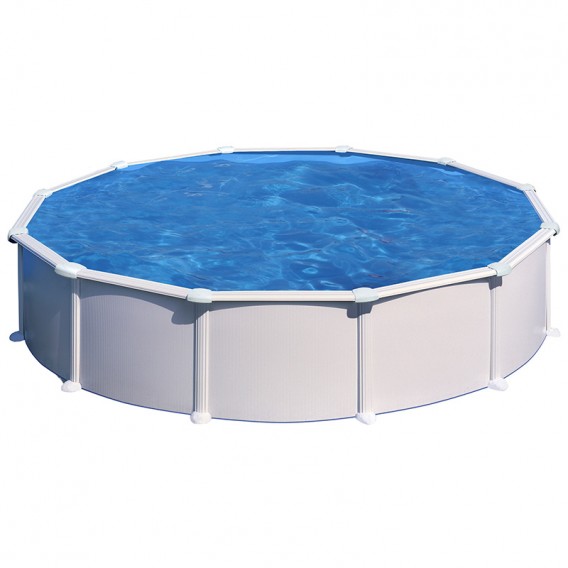 Piscina Gre Starpool circular acero blanca altura 132 cm