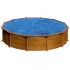 Piscina Gre Starpool circular aspecto madera altura 132 cm