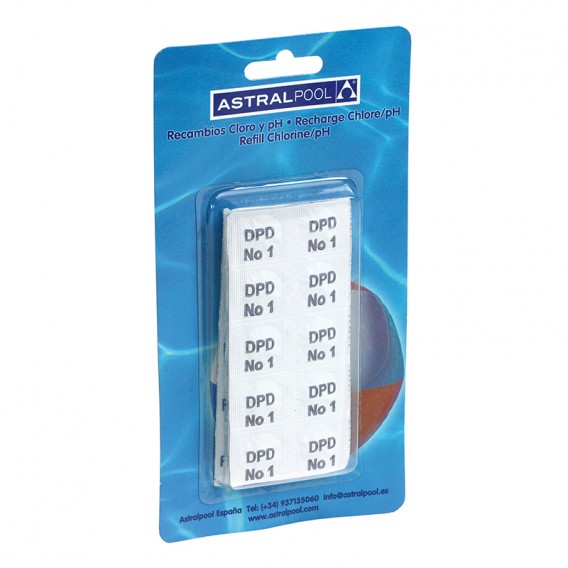 Reactivos DPD1 + pH en blister para Pooltester AstralPool