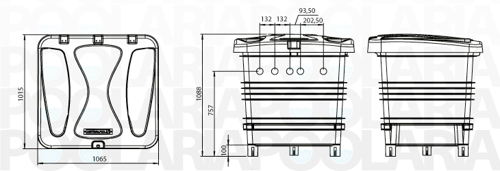 Dimensiones compacto AstralPool Ramses