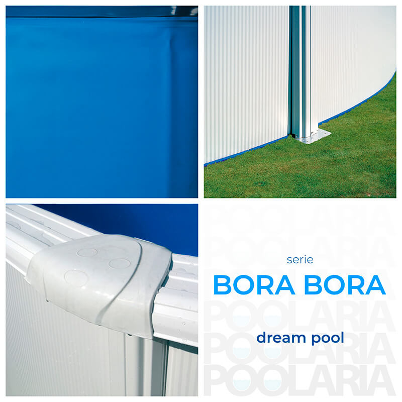 Detalles piscina desmontable Gre Bora Bora ovalada