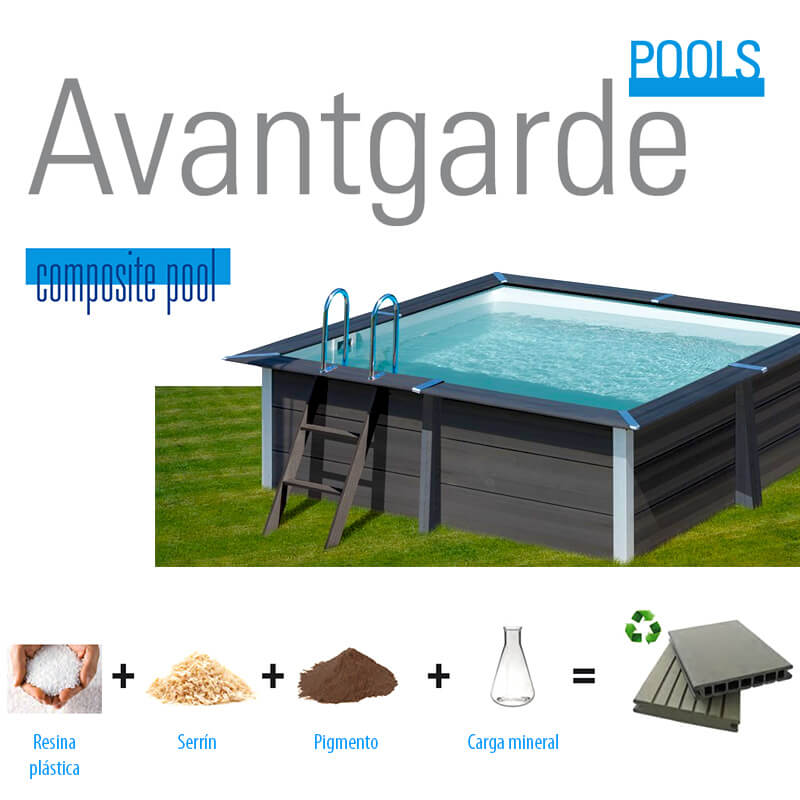 Piscina de composite Gre Avantgarde cuadrada