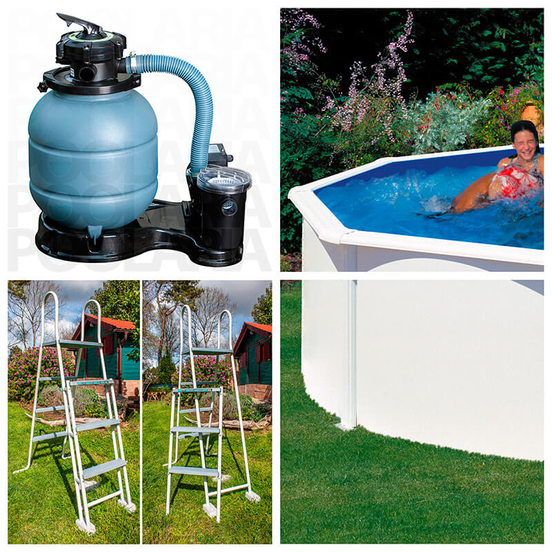 Equipamiento piscina desmontable Gre Fidji circular