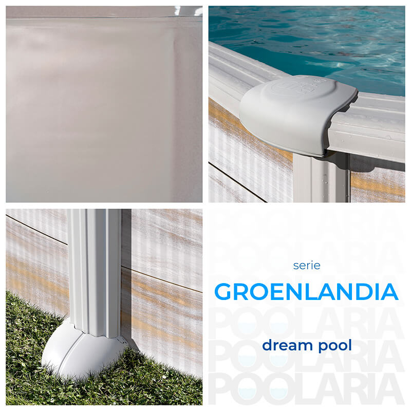 Detalles piscina desmontable Gre Groenlandia ovalada