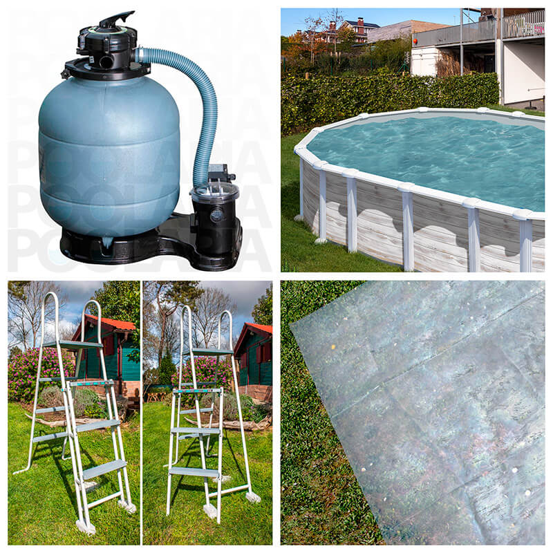 Equipamiento kit piscina Gre Islandia