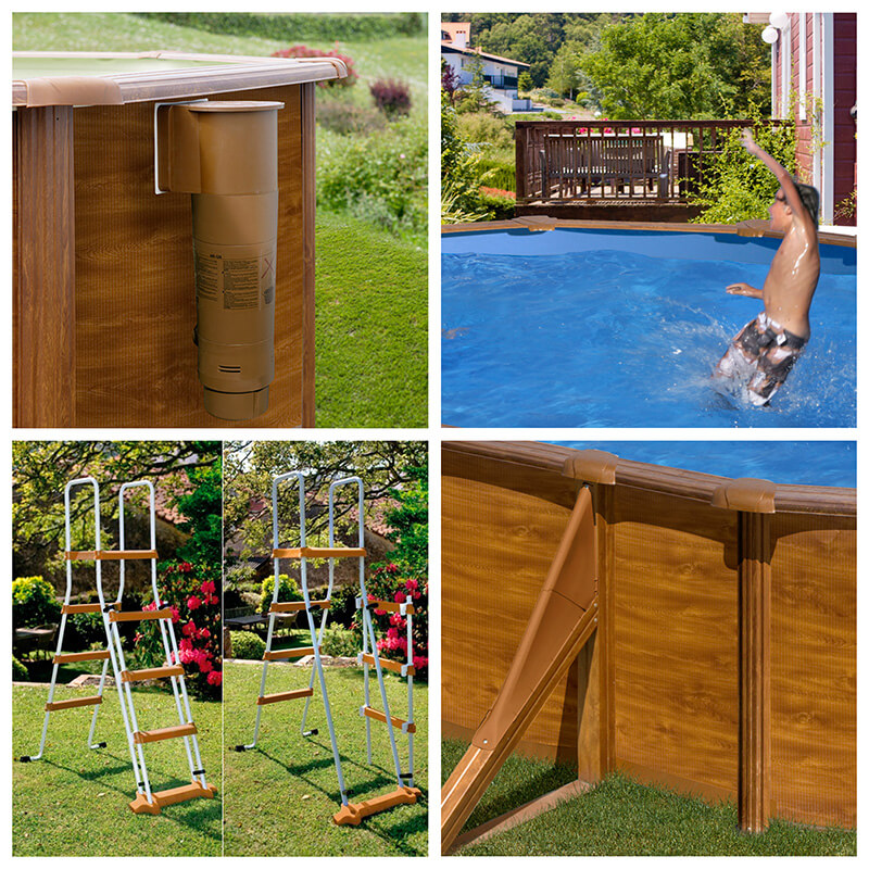 Equipamiento piscina desmontable Gre Maldivas ovalada