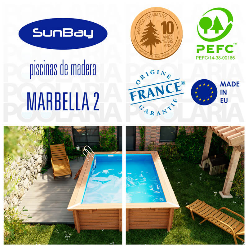 Piscina de madera Gre Sunbay rectangular - Piscinas desmontables Gre -  Piscinas, Spas, Saunas