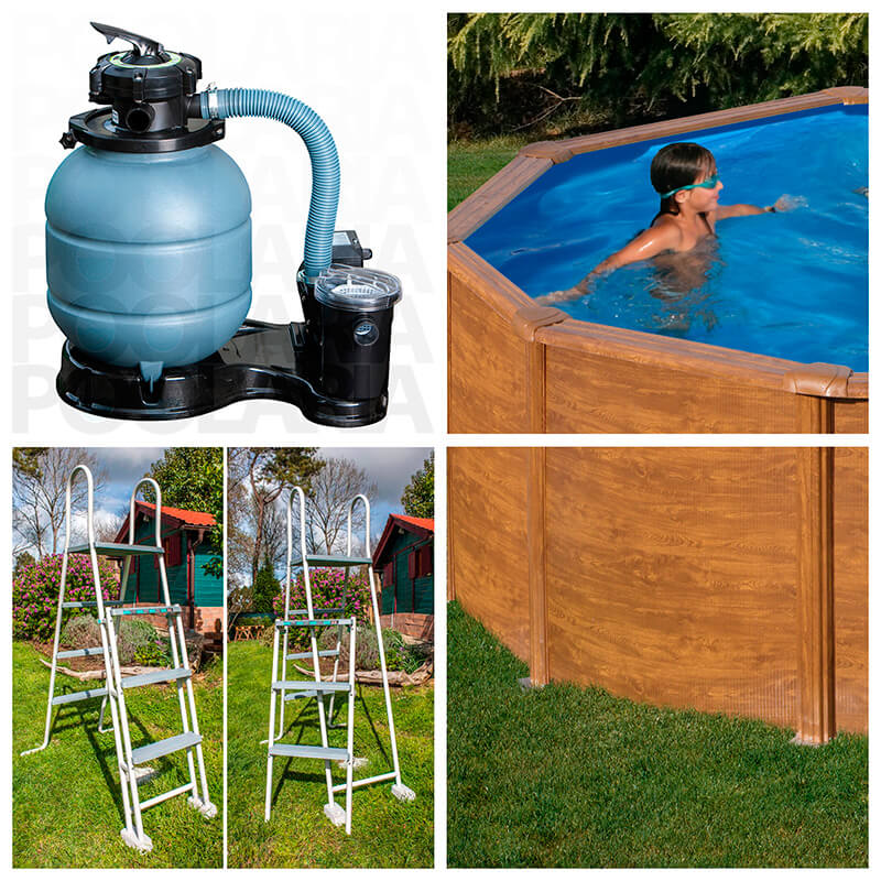 Equipamiento piscina desmontable Gre Pacific circular