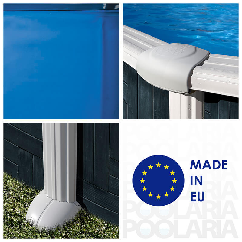 Piscina Gre Creta decoración ratán