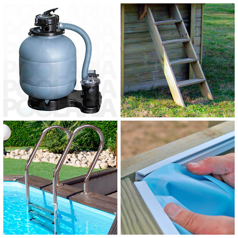 Equipamiento kit piscina Gre Vanille