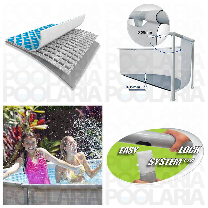 Detalles piscina Intex Ultra Frame circular