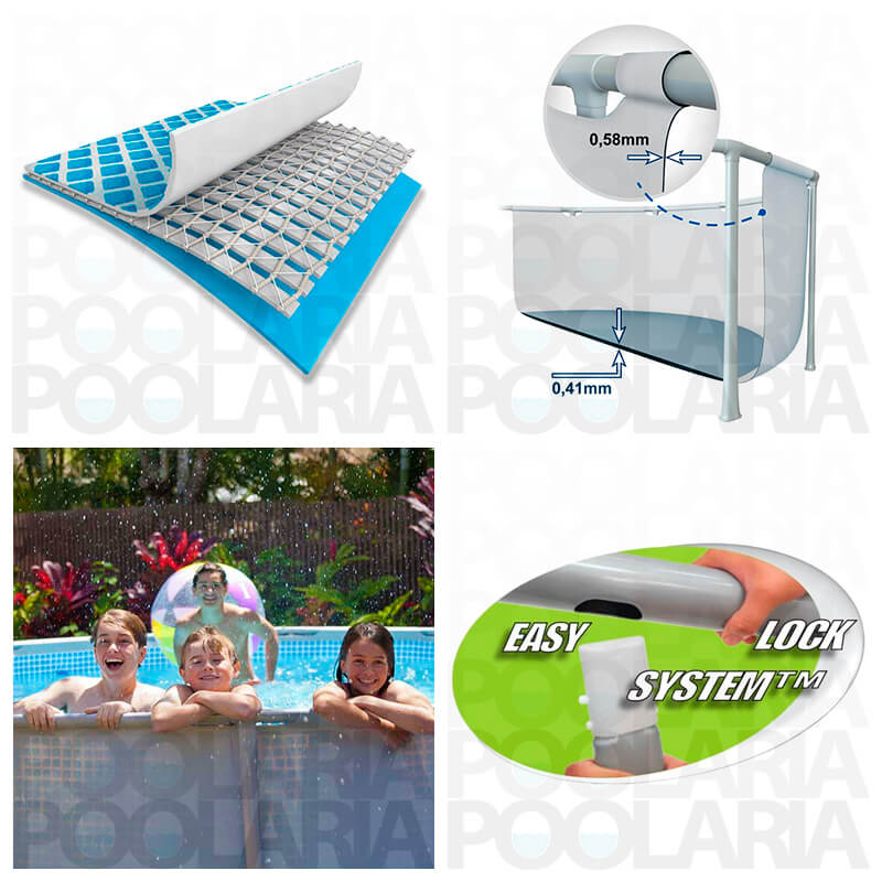 Detalles piscina Intex Ultra Frame circular