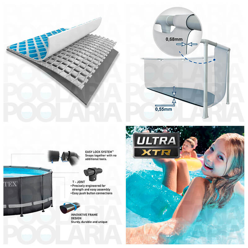 Detalles piscina Intex Ultra XTR Frame circular