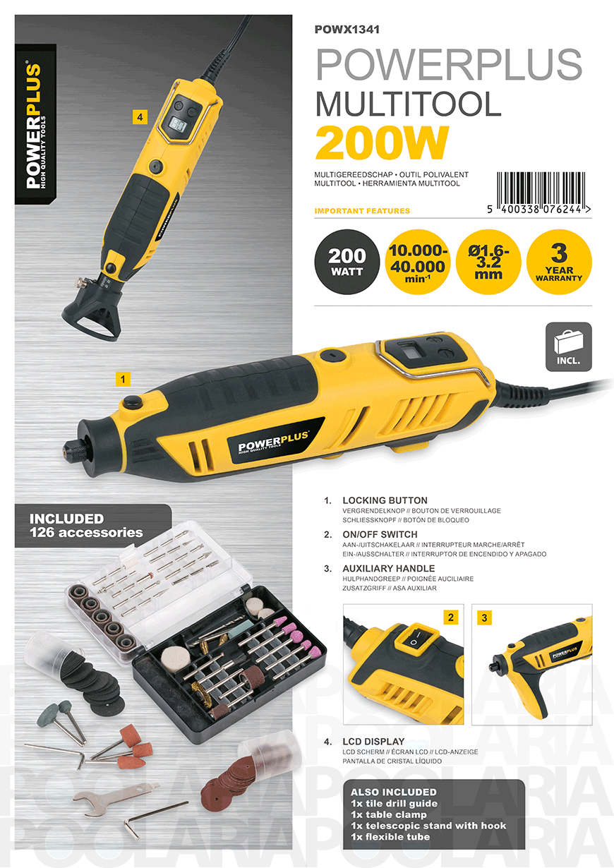 Prestaciones multiherramienta Powerplus POWX1341