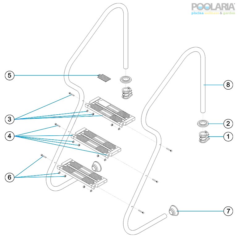 Recambios escalera acceso f?cil AstralPool