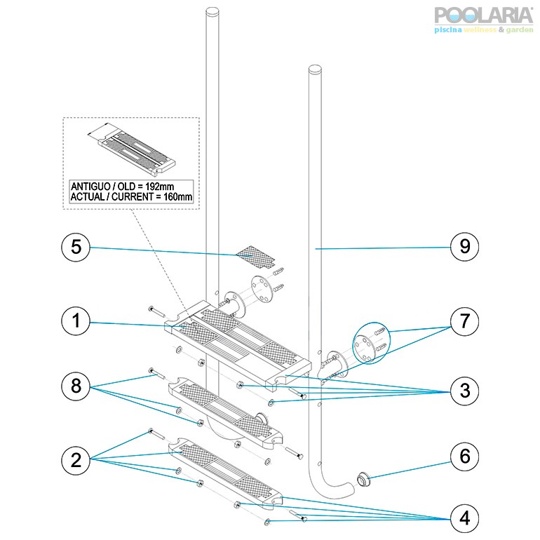 Recambios escalera Elegance AstralPool