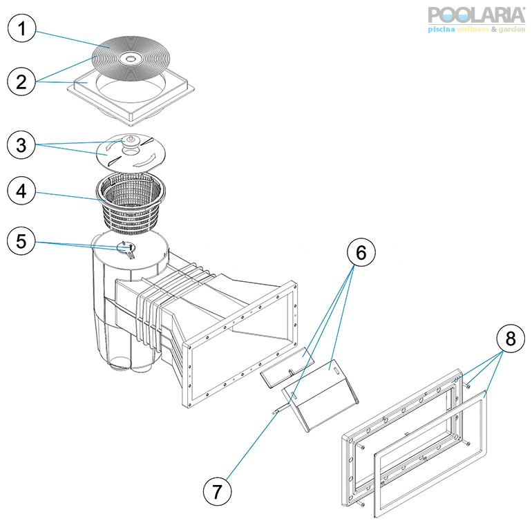 Recambios skimmer 15L AstralPool 00252