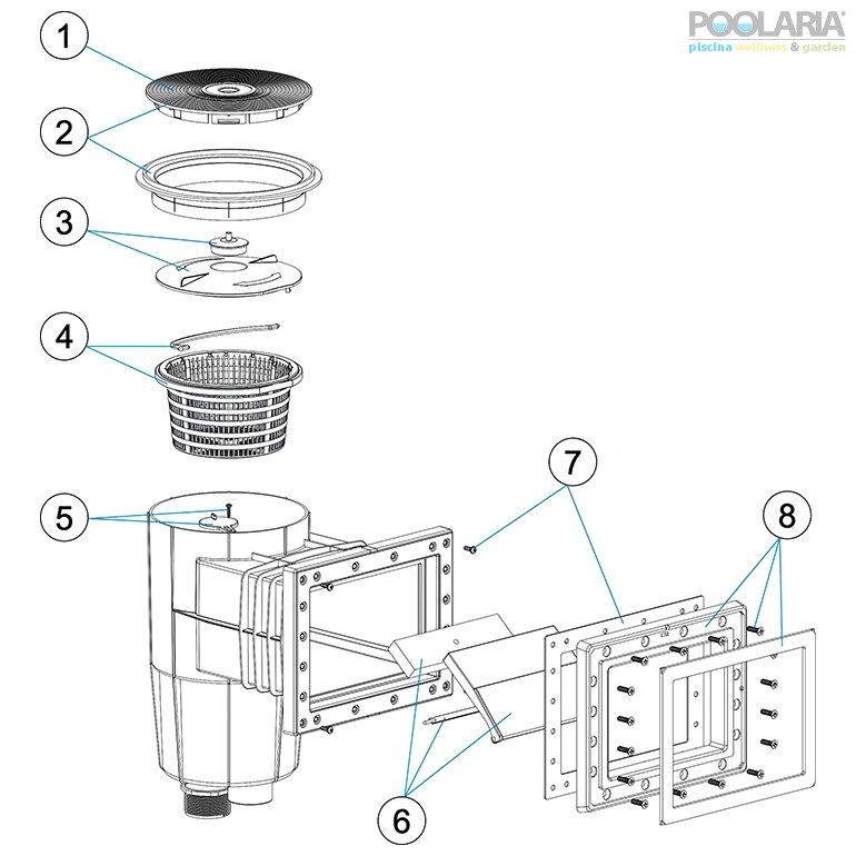 Recambios skimmer 15L AstralPool 01461