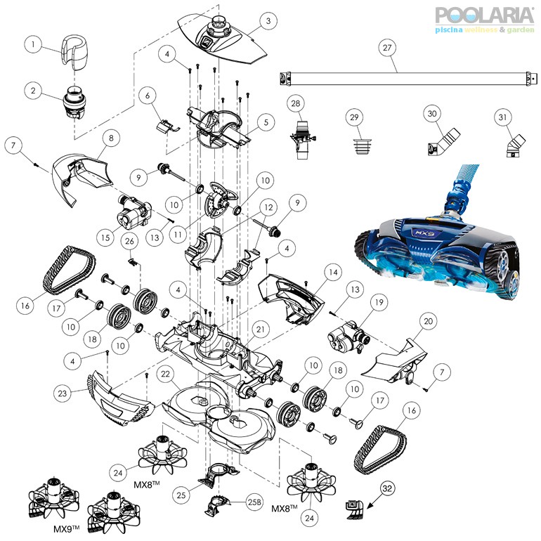 Recambios Zodiac MX9