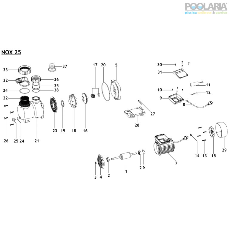 Recambios bomba ESPA NOX 25