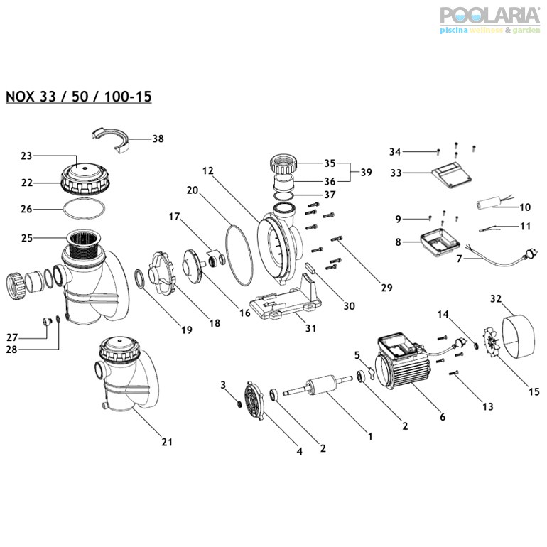 Recambios bomba ESPA NOX 33/50/100